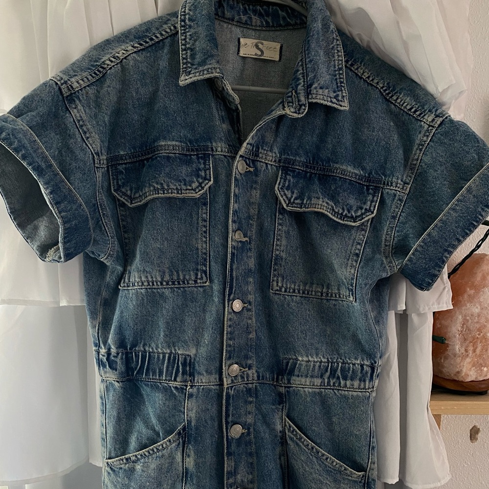 Free people denim jumpsuit